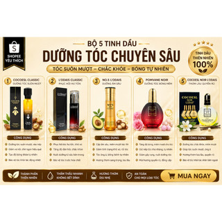 Combo 5 Tinh Dầu Dưỡng Tóc Cao Cấp – Serum Dưỡng tóc Phục Hồi Khô Xơ,Giảm Rụng,Tóc Mượt Chuẩn Salon
