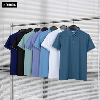 Áo Polo Nam Cao Cấp MENTORIS, Chất vải COOLMAX Mịn Mát, Co Giãn, Mặc Đi Làm, Đi Chơi MPS218R