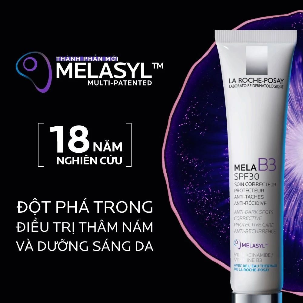 [HÀNG CHÍNH HÃNG][Tặng Mặt Nạ] Kem Dưỡng Mờ Thâm Nám & Dưỡng Sáng Da La Roche-Posay Mela B3 Cream SPF30 – 40ml