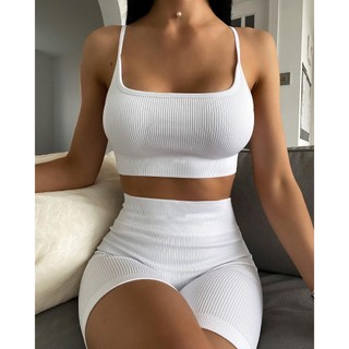 Quần đùi thể thao nữ, vải có gân co giãn, size S,M,L, chất liệu dệt kim từ 90% Nylon + 10% Spandex SH-TRINITY