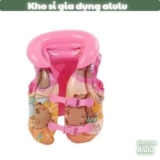 Áo Phao Bơi Cho Bé Trai Bé Gái Hình Thú Cute Capybara, Kuromi, Melody, Stitch Siêu Đáng Yêu (Size S/M/L) 10-28kg
