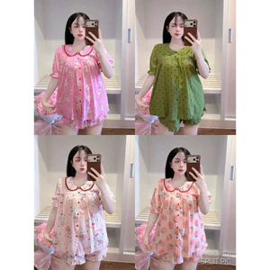 Bộ Tole Đùi Cổ Sen Siêu Xinh Dễ Mặc Shop Sẵn Size L Dưới 61kg