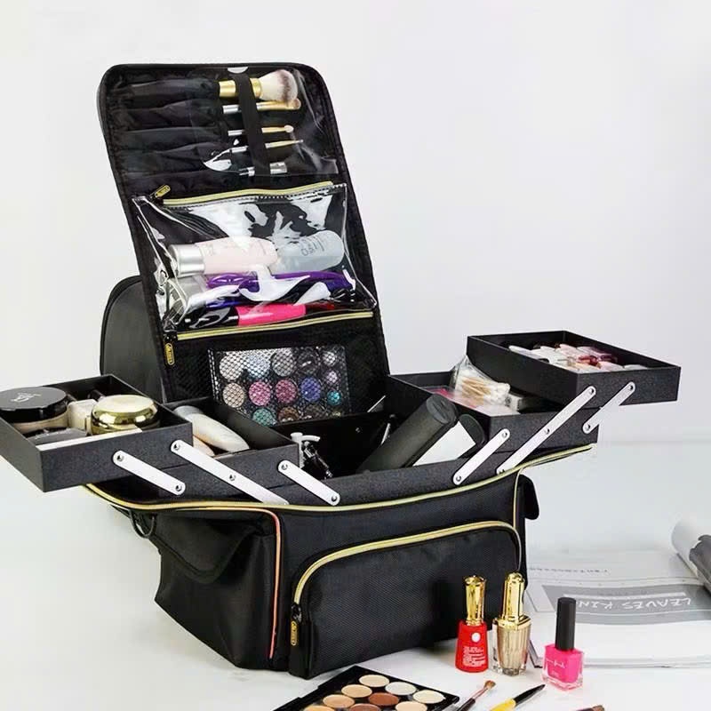 [HÀNG CAO CẤP ] Cốp Túi Trang Điểm Nail - Mi Vải 5 Ngăn Kèm Dây Đeo - Chất Liệu Dày Dặn Chắc Chắn