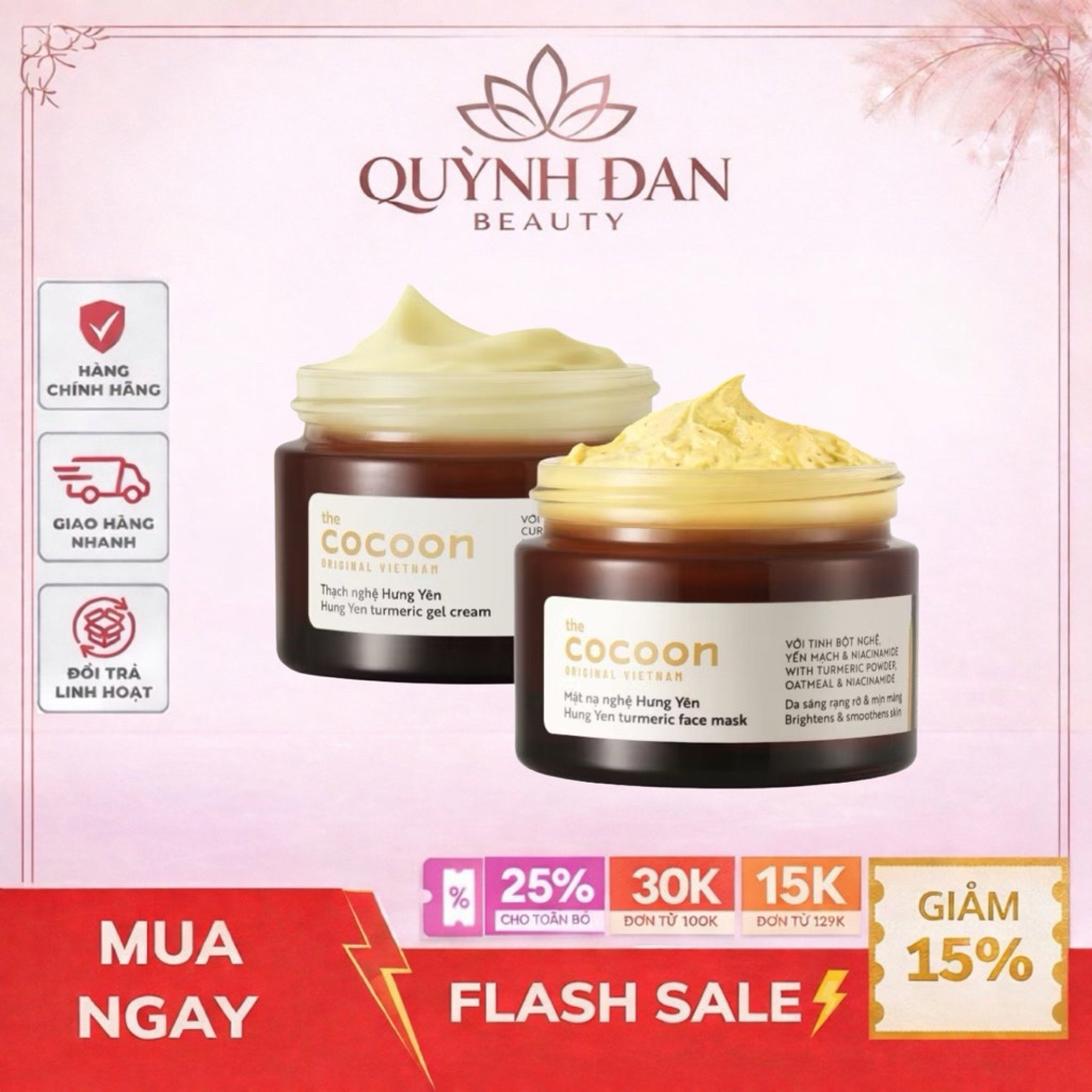 Mặt Nạ Chăm Sóc Da Nghệ Và Bí Đao Cocoon 30ml