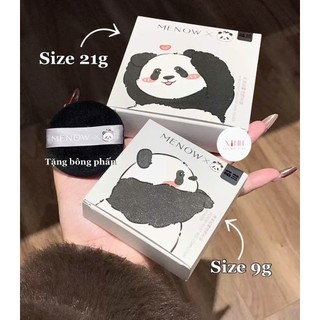 [TẶNG BÔNG PHẤN] Phấn Phủ Nén MENOW PANDA Kiềm Dầu Siêu Mịn, Chống Nước, Dưỡng Da