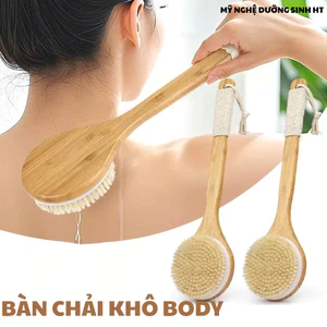 Bàn chải khô body,bàn chải tắm cọ lưng tẩy tế bào chết ,giảm thâm sần giúp da mịn màng và khỏe mạnh- MỸ NGHỆ DƯỠNG SINH