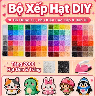 Hạt Xếp MARD 2.6mm 14.000 Hạt Đồ Chơi Xếp Hình Thủ Công DIY Kèm Bảng Xếp + Bàn Ủi Full Combo