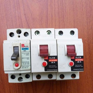 Aptomat chống giật ELCB LS 20A-30A -220v  30ma-CB chống rò ,cầu dao tự động hàn quốc