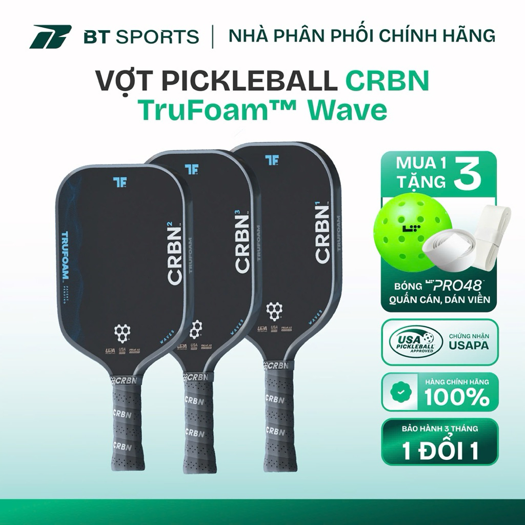 Vợt Pickleball CRBN TRUEFOAM WAVES 14MM chính hãng | Shopee Việt Nam