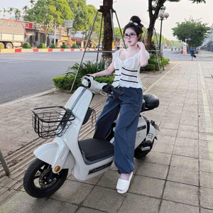 Set Nữ Áo Bèo Nhún + Quần Chấm Bi Form Rộng Bo Ống - Set Bộ Đồ Nữ Dễ Thương Mùa Hè 2026