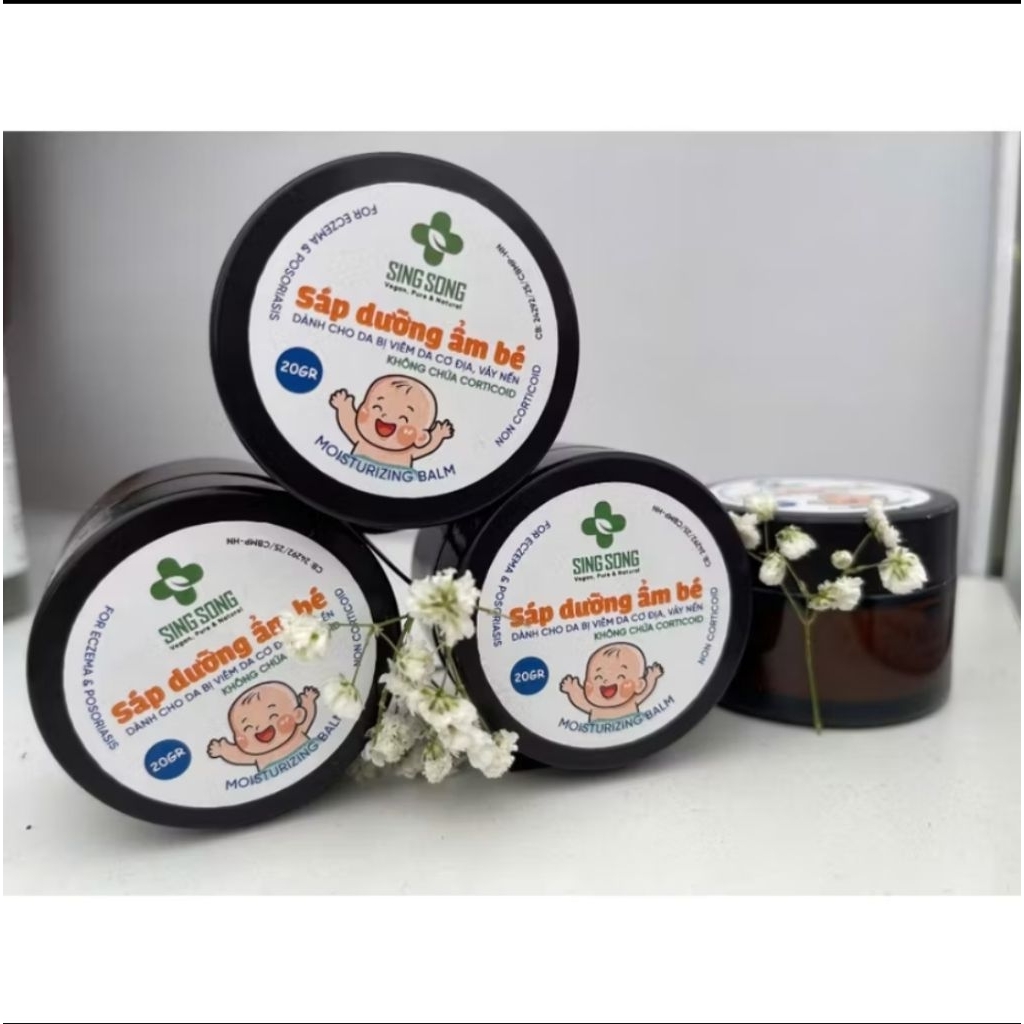 Sáp dưỡng ẩm cho bé Singsong - 20gr - Hỗ trợ viêm da cơ địa, chàm da, vảy nến - Không corticoid
