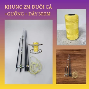 💥 Combo khung diều 2m nan xoắn + Dây 300m + Guồng 💥