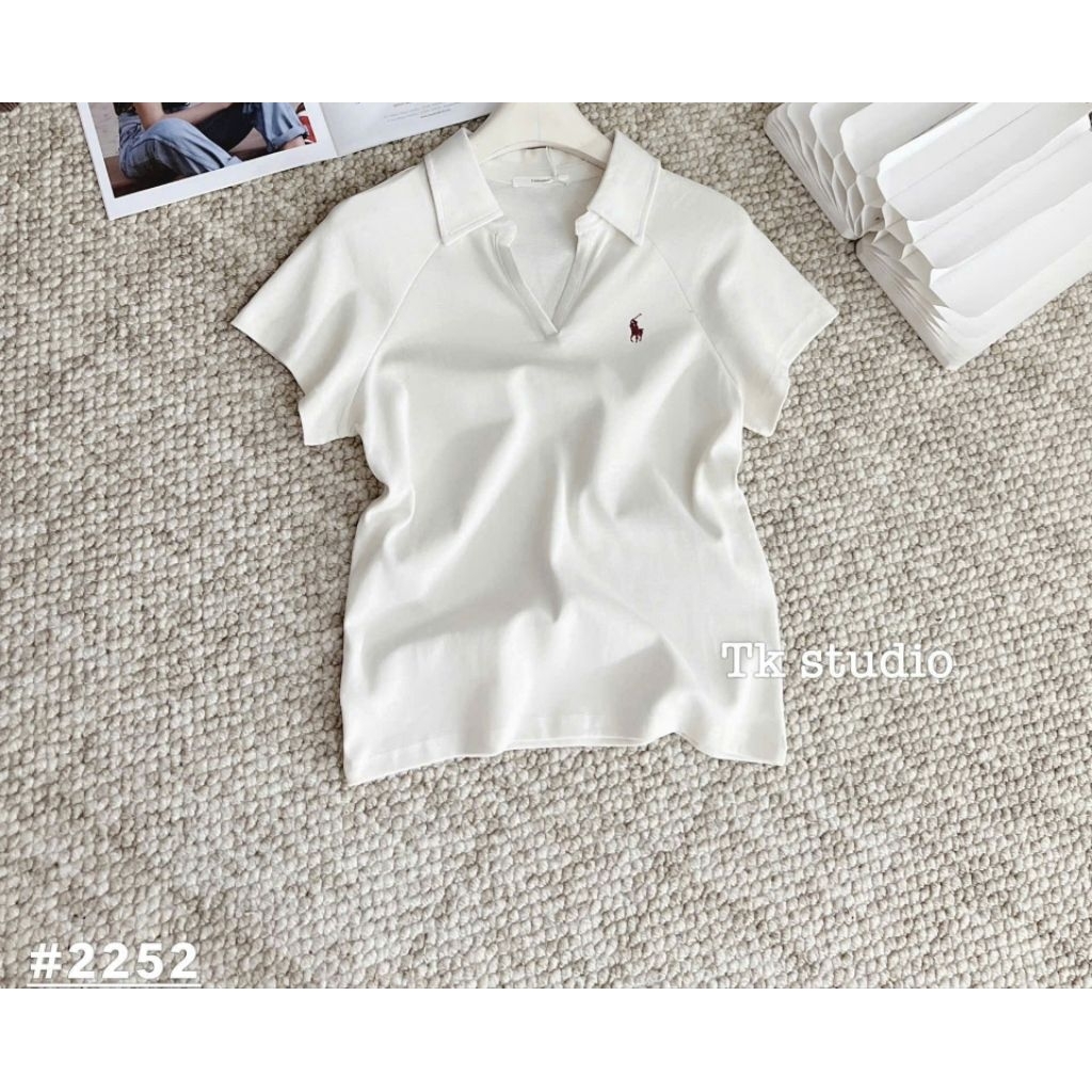 [𝑯𝒂 𝑨𝒏𝒉] Áo Polo Cộc  Tang Ngựa Cổ V QCL1