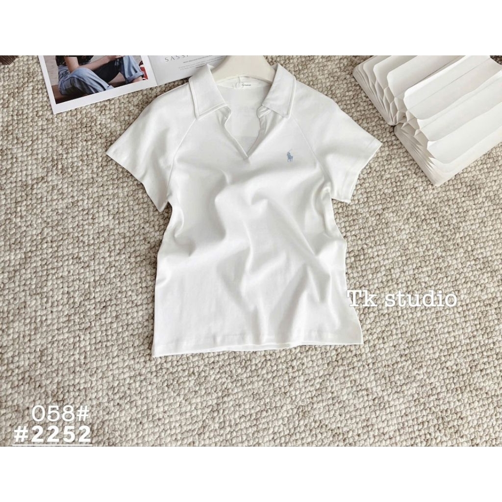 [𝑯𝒂 𝑨𝒏𝒉] Áo Polo Cộc  Tang Ngựa Cổ V QCL1