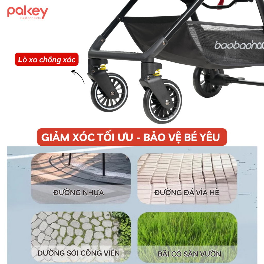 [new] Xe Đẩy Gấp Gọn Baobaohao A2 PLUS Cải Tiến Mới Nhất Với Bánh Xe Mạ Vàng, Xe Đẩy Trọng Lượng Siêu Nhẹ Chỉ 4.7KG