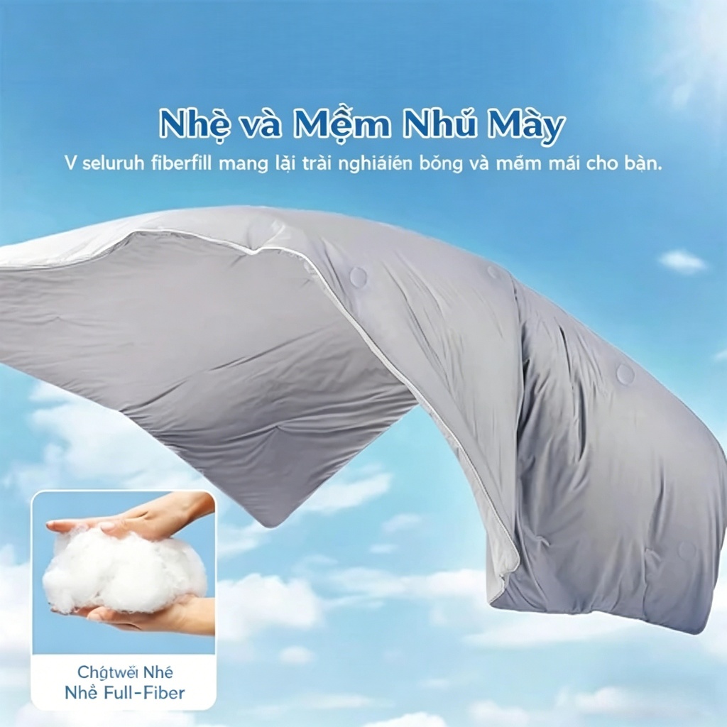 Chăn lạnh cooling vải lụa mùa hè,mát tức thì,thoáng khí thấm mồ hôi,chống cuộn,Kích thước 180×200cm