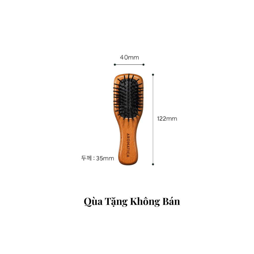 Lược Gỗ Chải Tóc Gỡ Rối Aromatica Wooden Scalp Brush