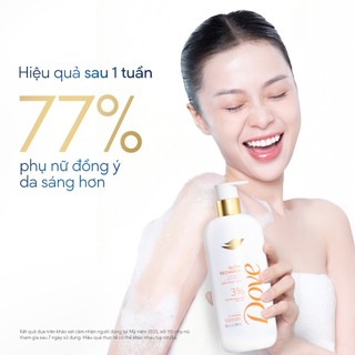 Combo Sữa tắm Dove Serum Dưỡng da chuyên sâu 300ml + Tẩy Da Chết Dưỡng Ẩm Dove 280g