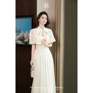 Đầm Dự Tiệc Thiết Kế Sang Trọng LA ROSA Đầm Maxi Dáng Xòe Phối Áo Choàng Ren Cao Cấp Tiểu Thư T439-SX