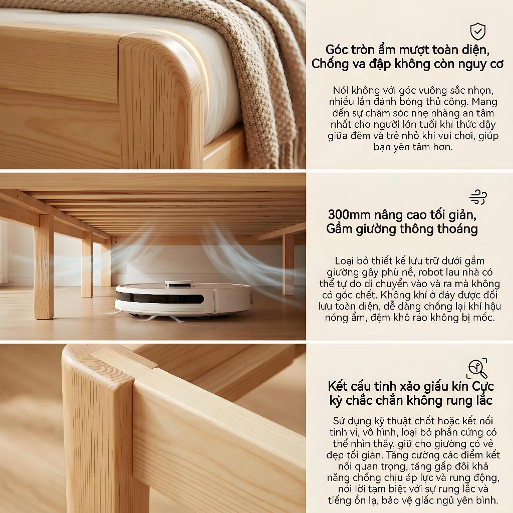 ALVIN Giường Pallet pallet gỗ giường Có thể cất trong ngăn kéo có nhiều kích cỡ khác nhau hoạt động êm ái khi lật | BigBuy360 - bigbuy360.vn