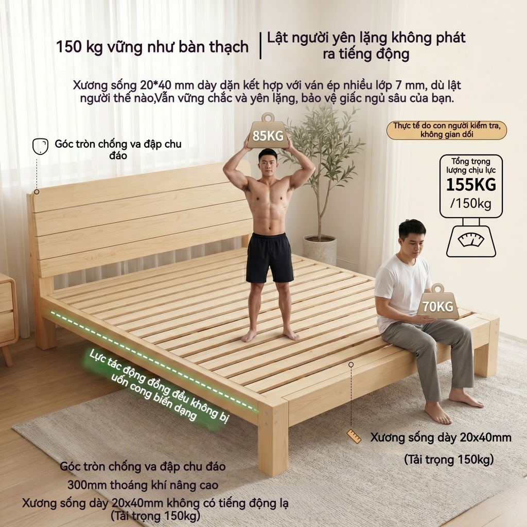 ALVIN Giường Pallet pallet gỗ giường Có thể cất trong ngăn kéo có nhiều kích cỡ khác nhau hoạt động êm ái khi lật | BigBuy360 - bigbuy360.vn