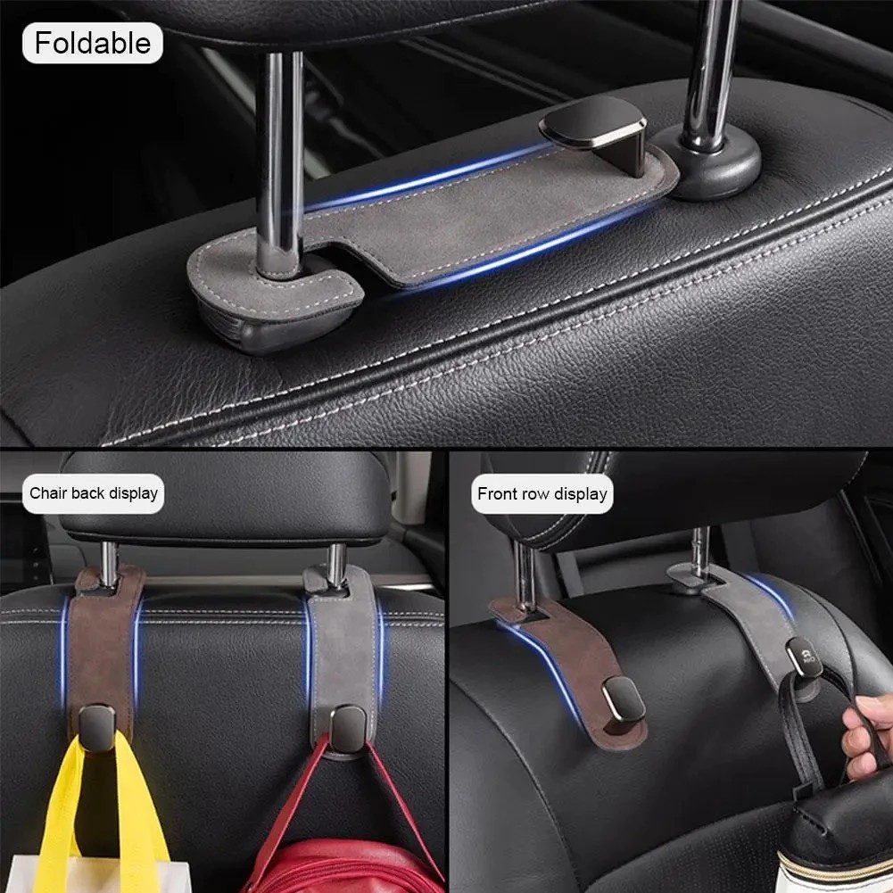 4 Móc Dụng Cụ Ô Tô Móc Kim Loại Móc Treo Ghế Ô Tô Lưng Móc Đôi Ghế Sau Móc Da Lộn Móc Cho Xe Ô Tô Phụ Kiện Nội Thất