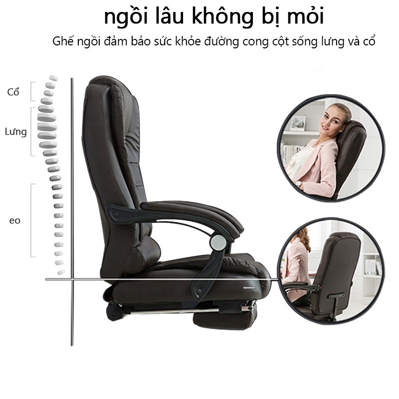 Ghế văn phòng lưng tựa ghế xoay văn phòng có thể ngồi ngả lưng ghế học tập ghế sếp