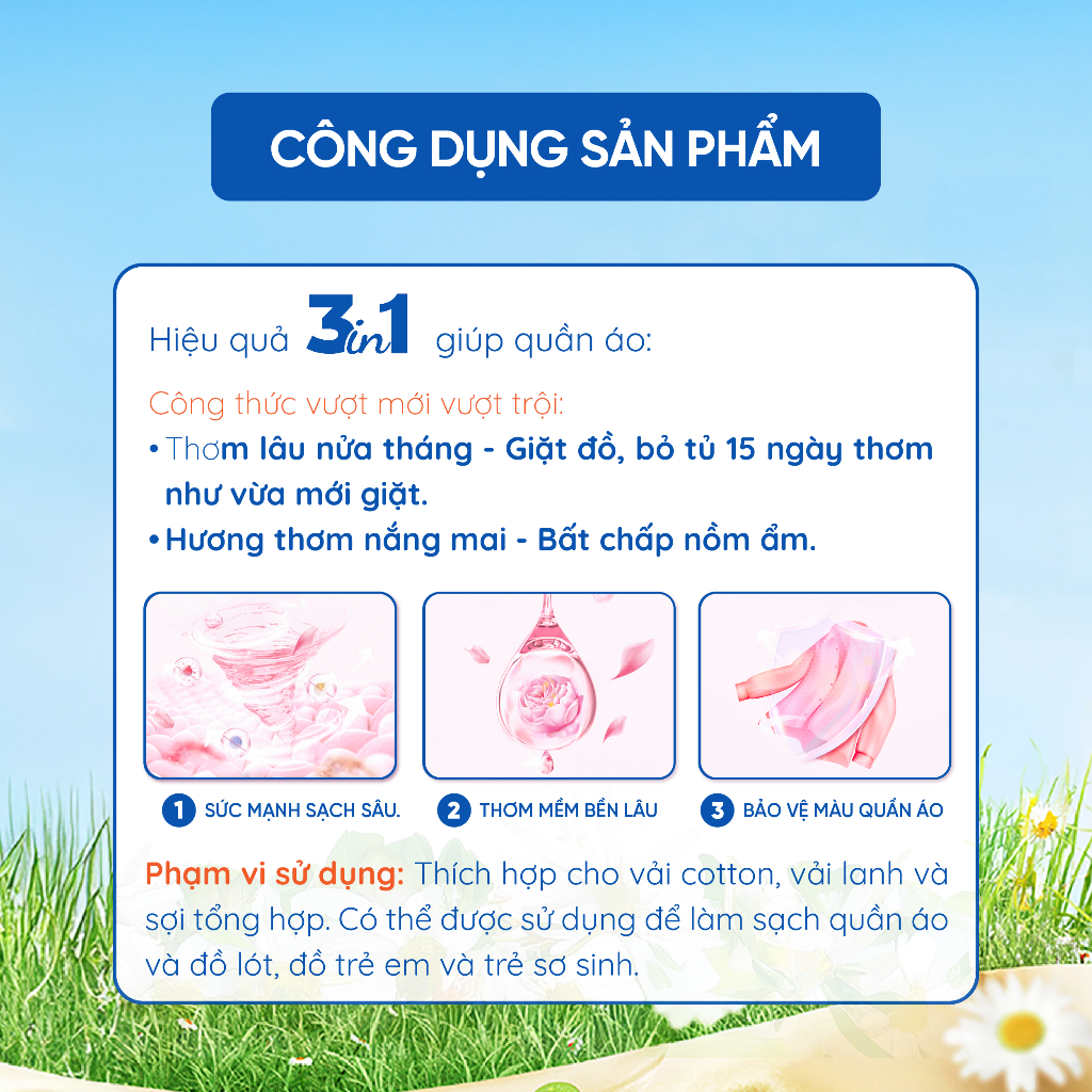 Combo 2 Túi Nước Giặt Tỏa Hương CleanZ Hương Huyền Bí Siêu Sạch, Lưu Hương Thơm Lâu Dài 2L