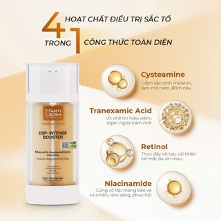 Mặt nạ sáng da, mờ thâm nám chuyên biệt chứa Cysteamin MartiDerm DSP-Intensive Booster