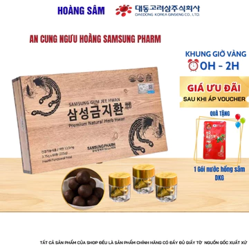 An Cung Ngưu Hoàng Hoàn Samsung Gum Jee Hwan DKG Hàn Quốc Hộp Gỗ 60 Viên Giúp Bổ Não Và Ngăn Ngừa Tai Biến Đột Quỵ