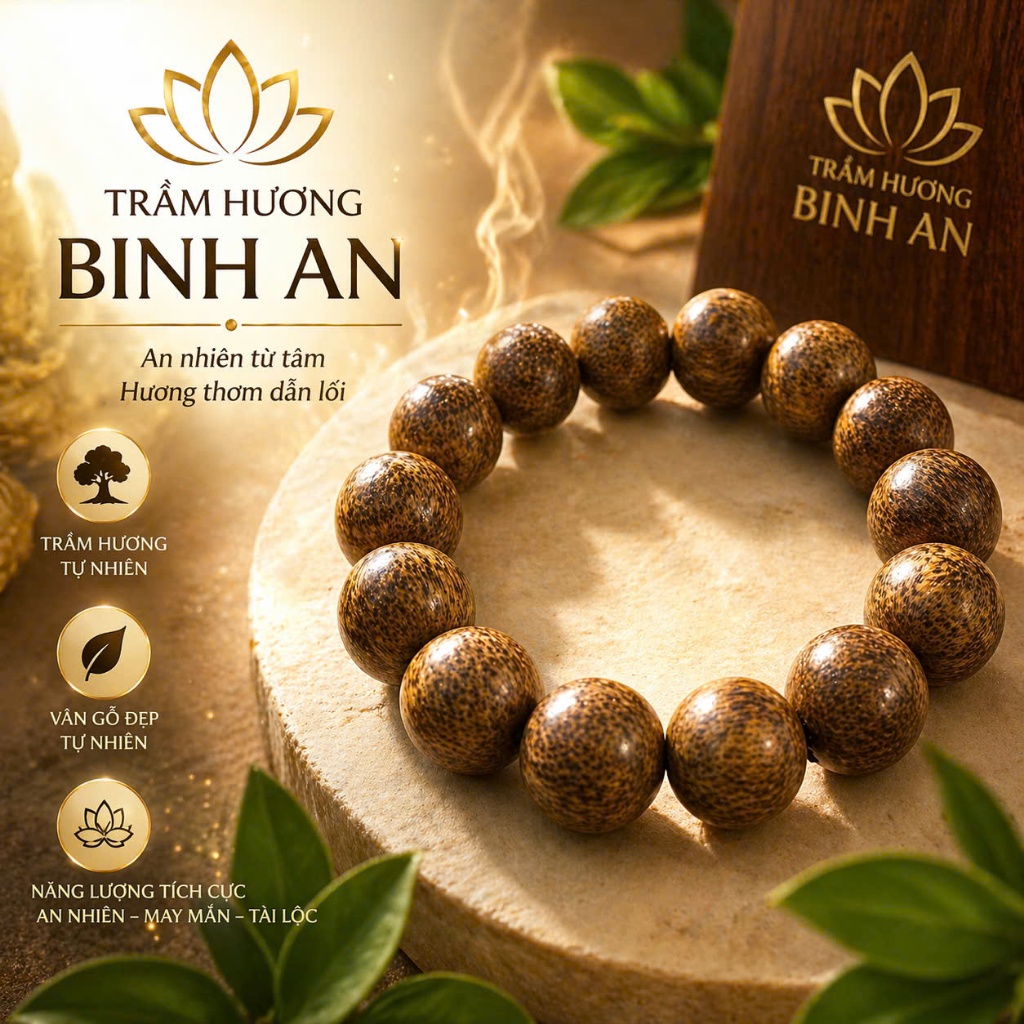 Vòng Tay Trầm Hương Tốc Tự Nhiên Cao Cấp (8mm - 18mm) - Chuỗi Hạt Tròn Đơn Giản Phong Thủy Cho Nam & Nữ