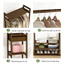 giá treo áo khoác Tủ quần áo Chất liệu tre Ngăn chứa đồ nhiều lớp Lưu trữ đa năng