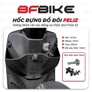 Hốc Đựng Đồ Đôi Feliz | Nhựa ABS Đen | Trừ Feliz S, Feliz II | B-Factory Made in Vietnam