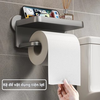 Giá treo cuộn giấy vệ sinh Emery, có ngăn giữ đồ, dán tường đựng đồ tiện dụng
