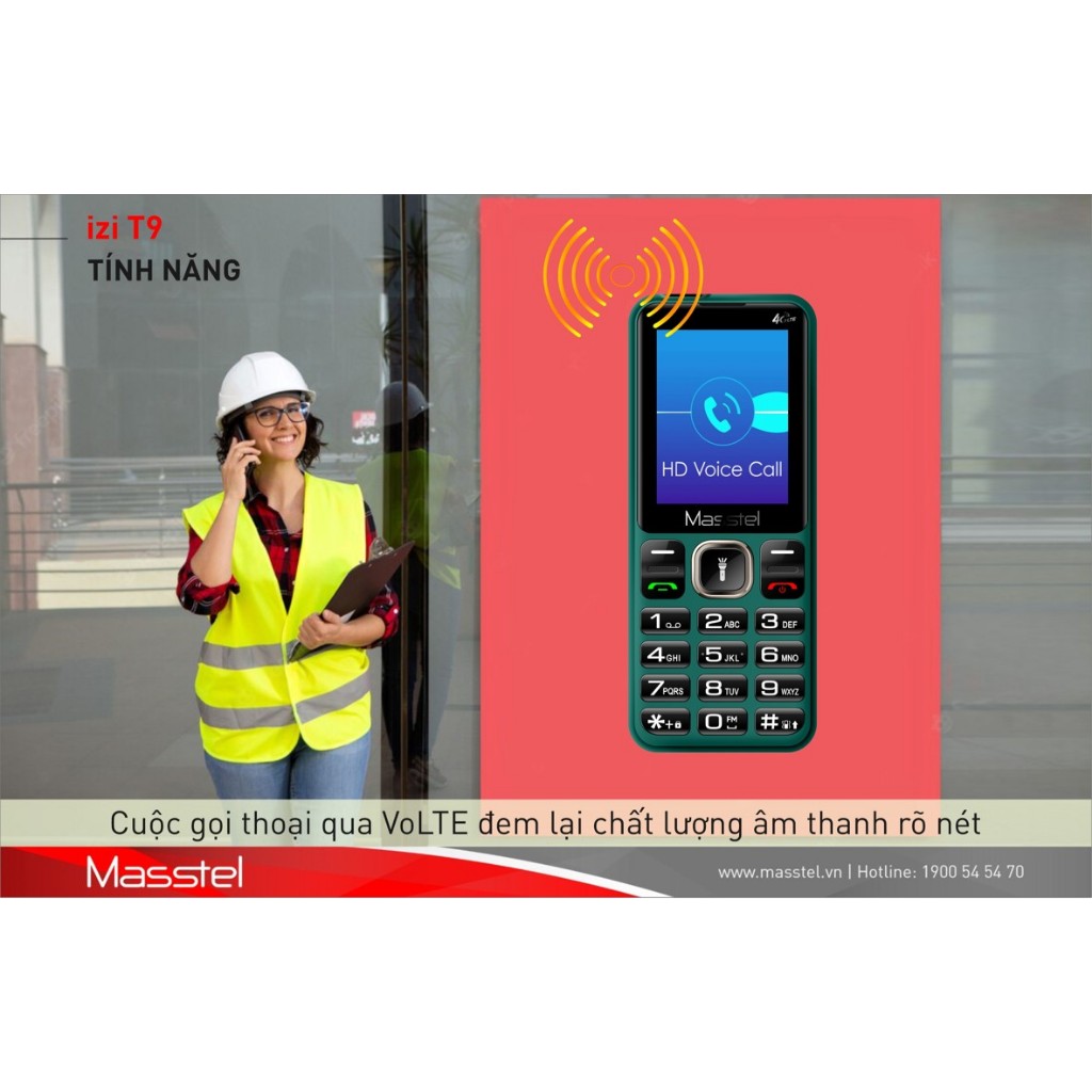 [Chính hãng] Điện Thoại Masstel Izi T9 4G Fullbox Mới - Hàng Công Ty Bảo Hành 12 Tháng