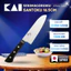Dao KAI Nhật Wakatake Santoku Cooking Knife dao bếp thái đầu tròn lưỡi thép không gỉ cao cấp 165mm AB5420