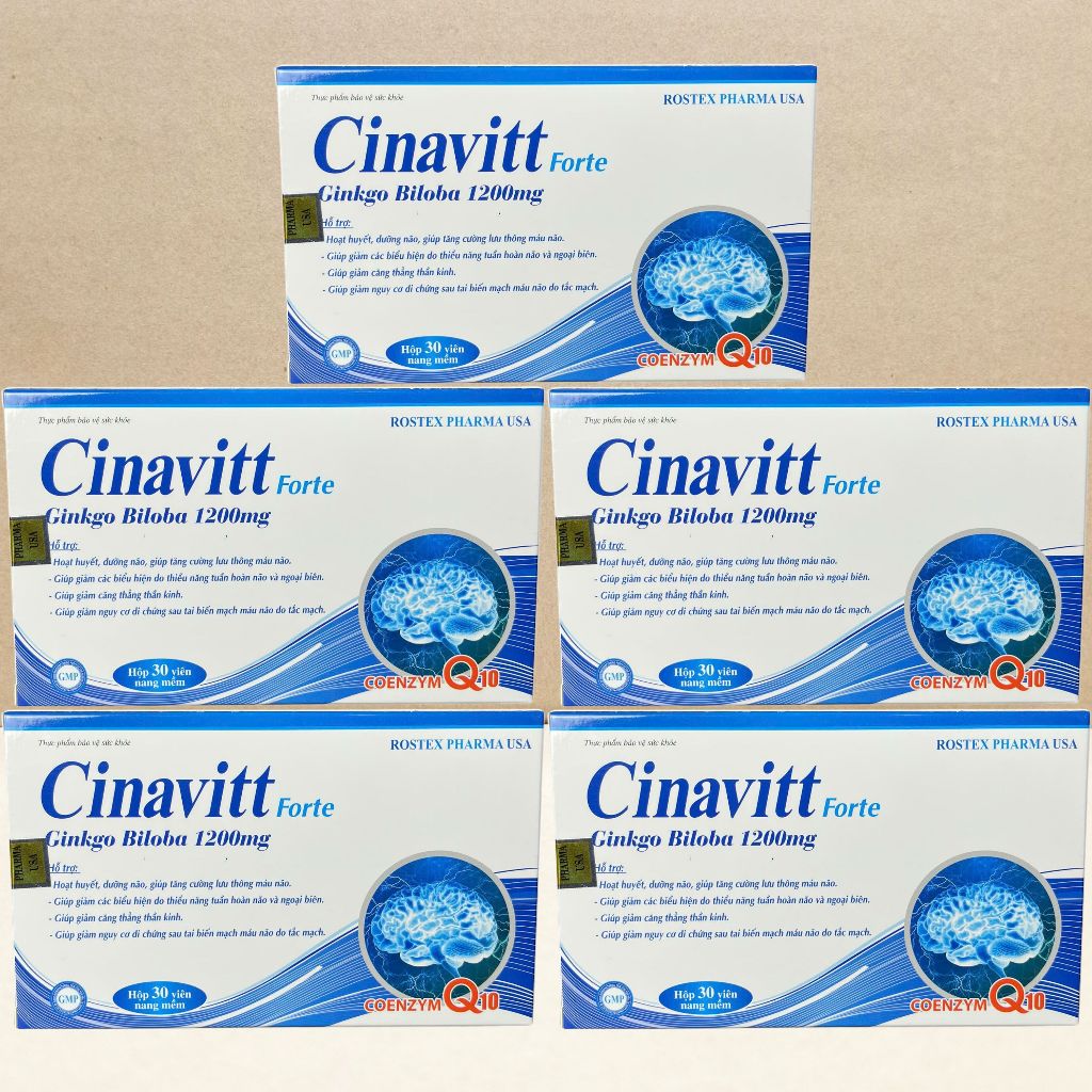 Combo 5 Hộp Cinavitt Forte - Rostex - Vinaphar - Vitamin Chữa Lành