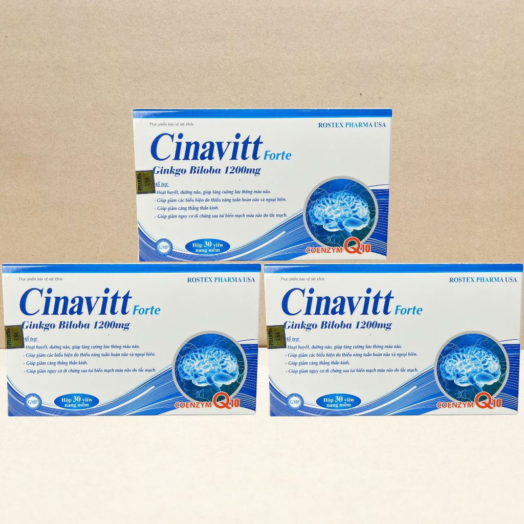 Combo 2 Hộp Cinavitt Forte - Rostex - Vinaphar - Vitamin Chữa Lành