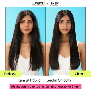 Kem Ủ Tóc HASK Keratin Smooth 50ml-Cấp Ẩm Chuyên Sâu,Phục Hồi Tóc Xơ Nát,Mỏng Yếu,Giúp Tóc Suôn Mượt,Bóng Khỏe [33307AA]