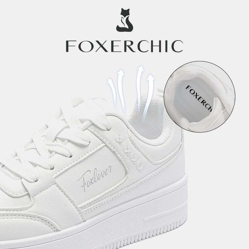 FOXERCHIC Giày Thể Thao Nữ Thoải Mái Thoáng Khí Và Khử Mùi Đế Mềm Tăng Chiều Cao 3,5cm Sneakers