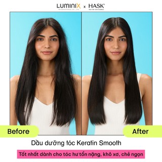 Dầu Dưỡng Tóc HASK Keratin Smooth Oil 18ml-Phục Hồi Tóc Hư Tổn,Bảo Vệ Tóc Khỏi Nhiệt Giúp Tóc Mượt, Bóng Khoẻ [32377AA]