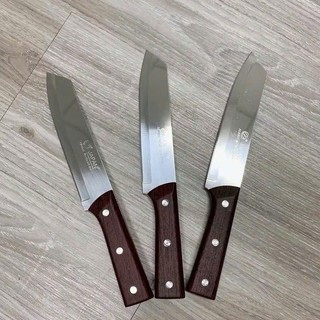[Mã 323] Dao thái thức ăn chất liệu thép không gỉ, chuôi dao làm từ gỗ - tiện dụng, siêu bền