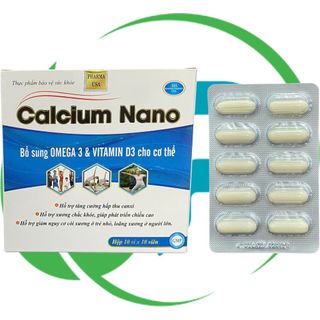 Combo 2 Hộp Calcium Nano Xanh Dương 100 Viên - Rostex - Vinaphar - Vitamin Phục Hồi