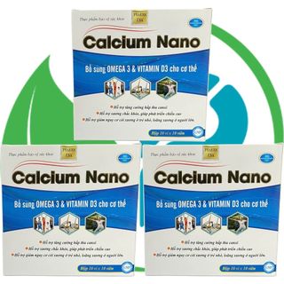 Combo 2 Hộp Calcium Nano Xanh Dương 100 Viên - Rostex - Vinaphar - Vitamin Phục Hồi