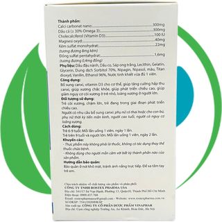 Combo 2 Hộp Calcium Nano Xanh Dương 100 Viên - Rostex - Vinaphar - Vitamin Phục Hồi