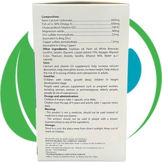 Combo 2 Hộp Calcium Nano Xanh Dương 100 Viên - Rostex - Vinaphar - Vitamin Phục Hồi