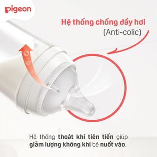 Núm ty Pigeon siêu mềm chống sặc đầy hơi cho bé sơ sinh cho bình sữa cổ rộng chính hãng - núm ti Vỉ