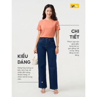 [BST Comfort Me-We] Quần Jeans Nữ YODY Straight Thêu Túi Hậu WCJE26A003