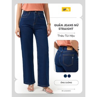 [BST Comfort Me-We] Quần Jeans Nữ YODY Straight Thêu Túi Hậu WCJE26A003