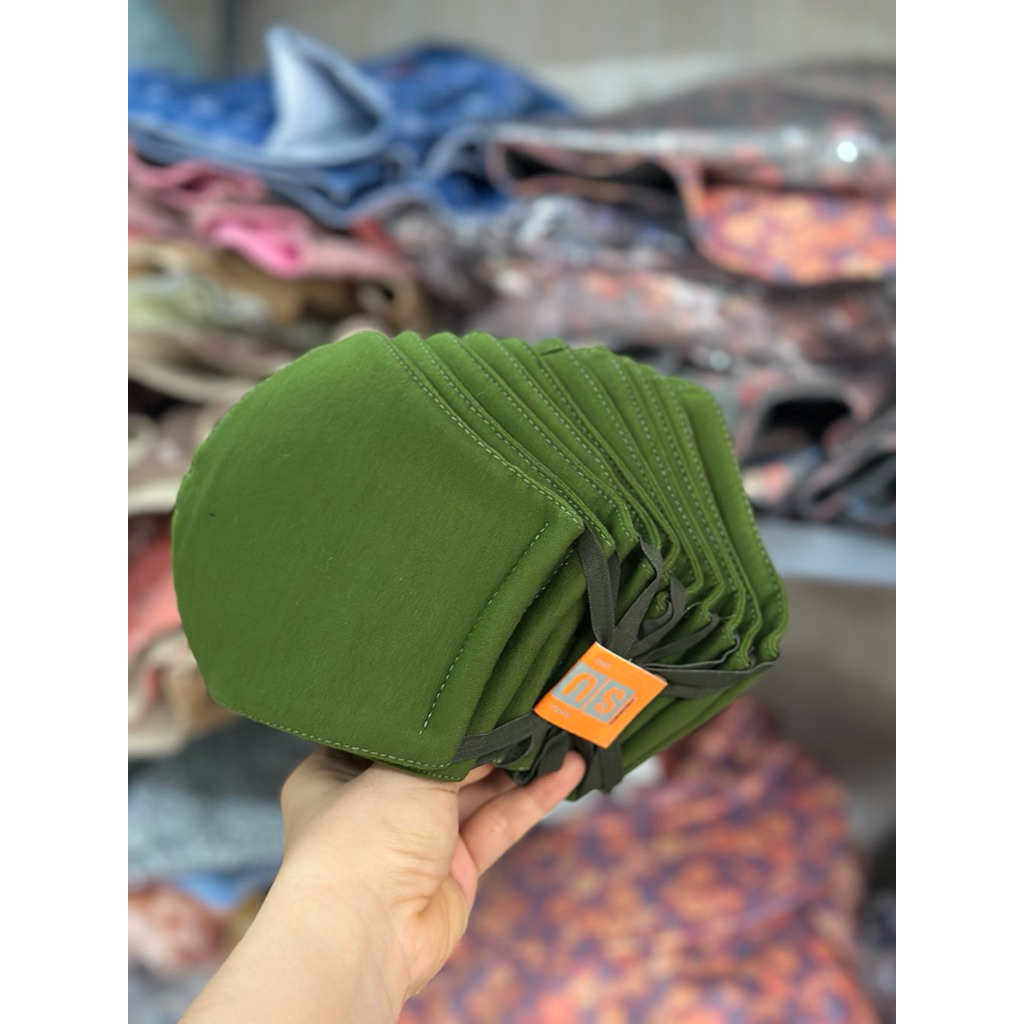 Combo 10 Khẩu Trang 2 Mặt Vải Thun Mềm Dày Cao Cấp Nam Nữ – Co Giãn 4 Chiều